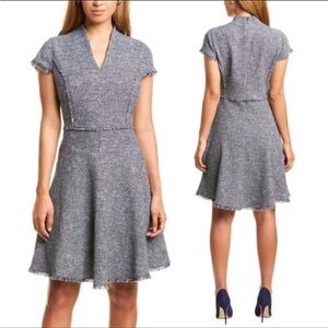 Elegant Black Tweed Dress
